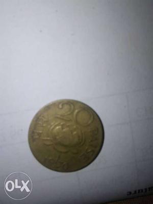 45 year round coper coin