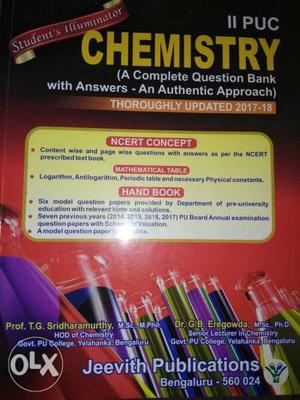 Best board chemistry books 2nd puc jeevith