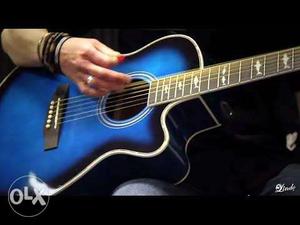 Blue Cutaway Acoustic Guitar