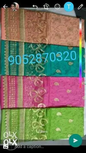 Cotton suits shefon Dupata each piece 700