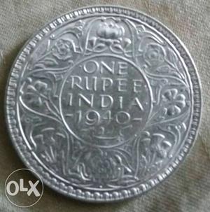  George vi one rupee coin