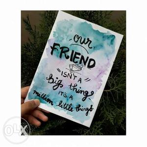Handmade greeting cards for friendship day with