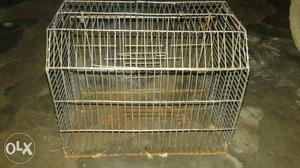 Large Grey Metal Pet Cage