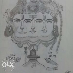 Lord Hanuman Sketch