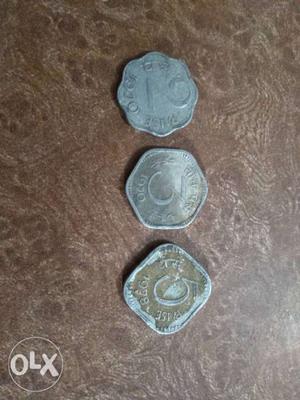 OLD COINS 2 paise 3 paise 5 paise 5 pieces each !!