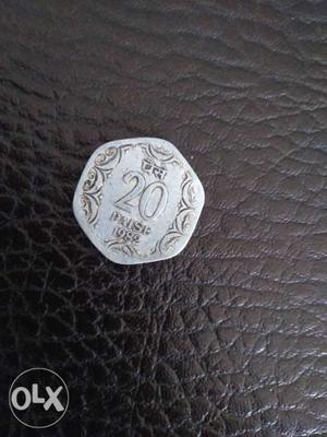 Old coin 20 Paisa year 