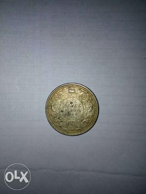 One rupee coin during the period of George V 