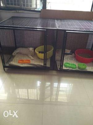 Pet cage two portions two n half month old