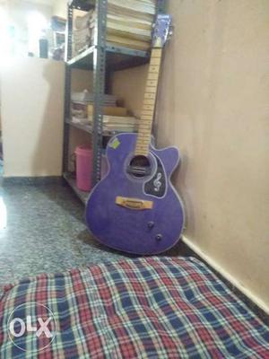 Purple Cutaway Acoustic Guitar