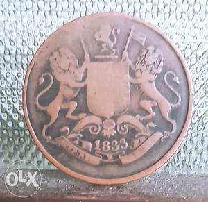 Round  Copper Lion Emboss Coin