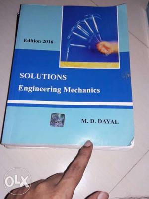 Solutions Engineering Mechanics  Edition Book By M.D.