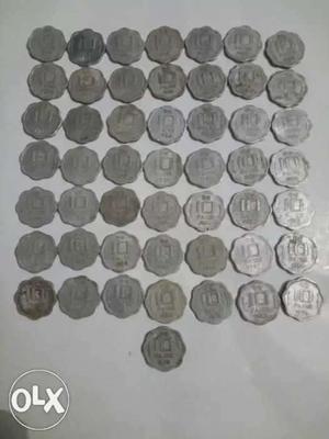 Vintage antique coins of 10 paise total 50 pcs