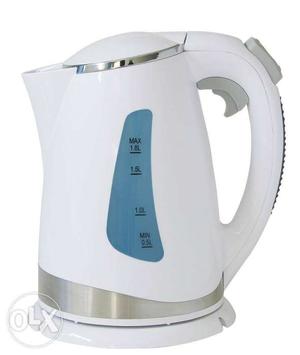 White And Blue Electric Kettel, special tea maker, 1 Year