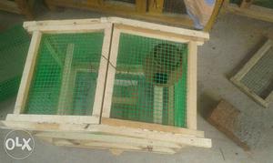 Brown And Green Pet Cage