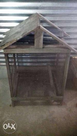 Brown Wooden Pet Cage