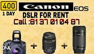 Canon DSLR camera for Rent