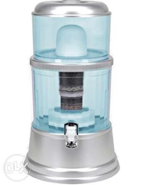 Gray And Blue Water Dispenser