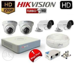 Hikvision 4 camera kit with installation Call For