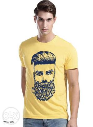 Men's Yellow Graphic T-shirt