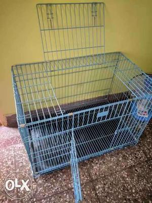 New 3.5ft dog cage. with tray and two doors.