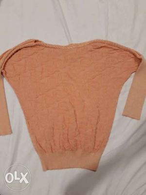 Peach-colored Batwing Sweatshirt