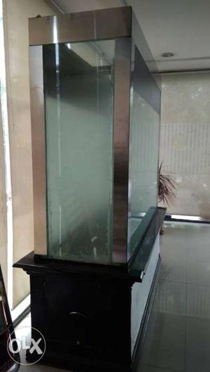 Rectangular Fish Tank With Gray Steel Frame