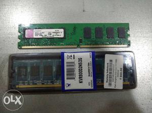 Two DDR2 2GB x 2 = 4GB, DIMM RAM Sticks