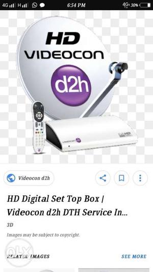 Videocon White HD Digital Set Top Box with all accessories