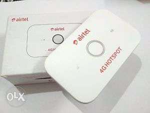 White Airtel Mobile Broadband With Box