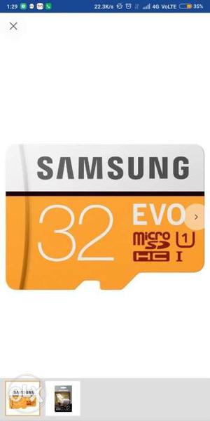 White And Orange Samsung 32GB Evo Micro SD Card Screenshot