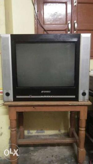 21 Inch tv good condition brand sansui with settop box and