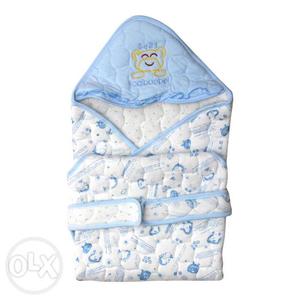 Baby wrap baby blanket quilted gadi hooded