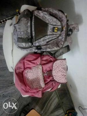 Baby's Pink And Gray Car Seat Carrier