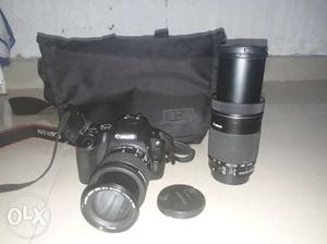 Black Canon DSLR 200d Camera With Lens  and 