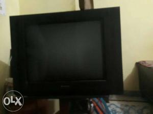 Black Flat Screen sansui 21inch television