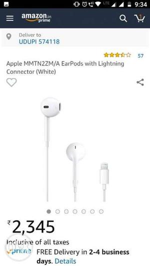 Brand new iPhone 8 earphones