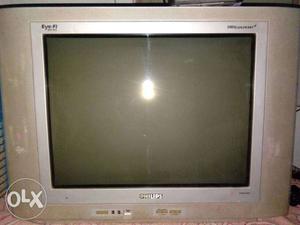 Good condition Gray Phillips Widescreen CRT Television