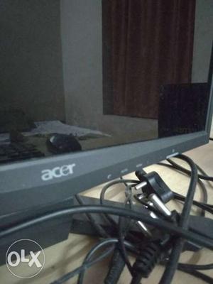 Gray Acer Flat Screen Computer Monitor