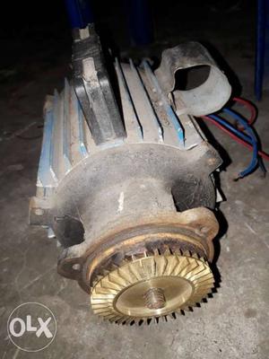 Gray And Brown Steel Motor