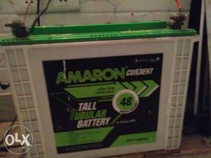 Gray And Green Amaron Automotive Battery