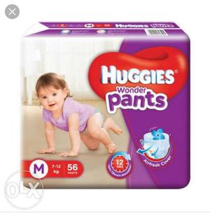 Huggies M Size 56 pcs Diapers MRP 699. sell at