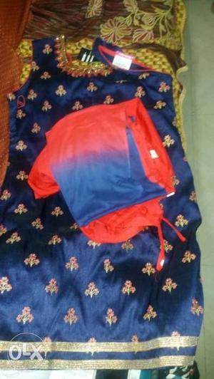 New not used blue with pink patiyala pant