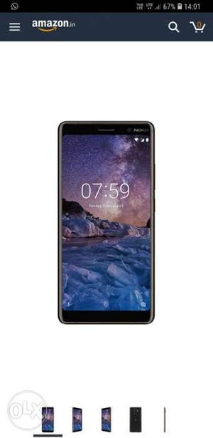 Nokia 7 plus black colour 2 days old with Bill