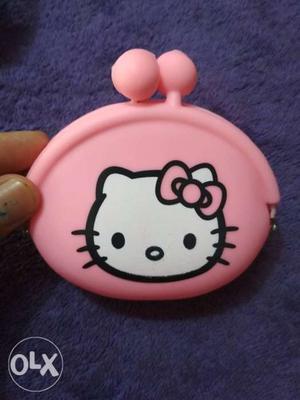 Pink And White Hello Kitty Coin Purse