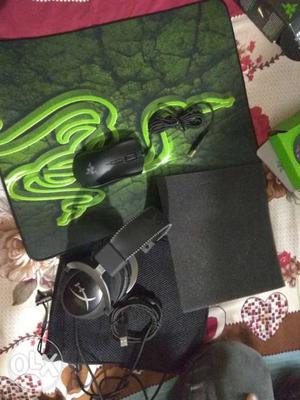 Razer mamba Gaming Mouse And HyperX Cloud2 Headset and mouse