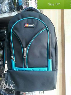 Size 19 Black And Green Backpack