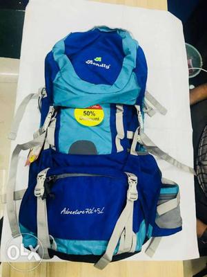 Teal, White, And Blue Backpack