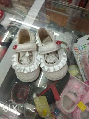 Toddler's Pair Of White Mary Jane Shoes