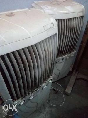 Two White Air Coolers