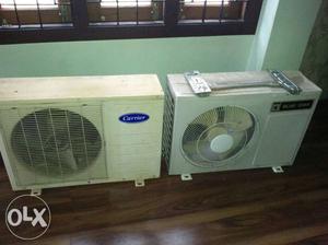 Two White Outdoor AC Units